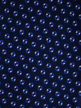 Cravatta blu/celeste 3 Pieghe SHILLA in seta raso stampata